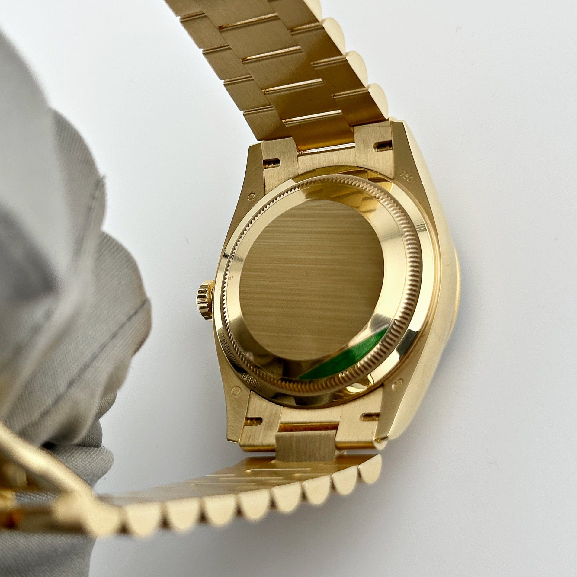 Rolex Day-Date 36 128238 Yellow Gold Green Diamond Dial (2025)