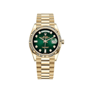 Rolex Day-Date 36 128238 Yellow Gold Green Ombré Diamond Dial