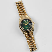 Rolex Day-Date 36 128238 Yellow Gold Green Ombre Roman Numeral Dial (2024)