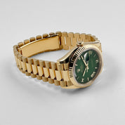 Rolex Day-Date 36 128238 Yellow Gold Green Ombre Roman Numeral Dial (2024)