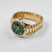 Rolex Day-Date 36 128238 Yellow Gold Green Ombre Roman Numeral Dial (2024)