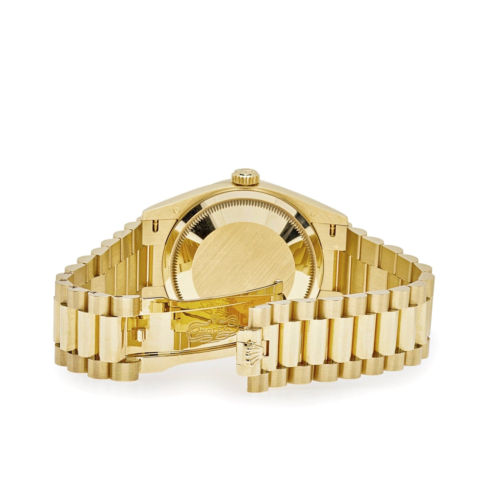 Luxury Watch Rolex Day-Date 36 Yellow Gold Turquoise Diamond Dial 128238 Wrist Aficionado