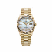 Rolex Day-Date 36 128238 Yellow Gold White Mother of Pearl Diamond Dial (2026)
