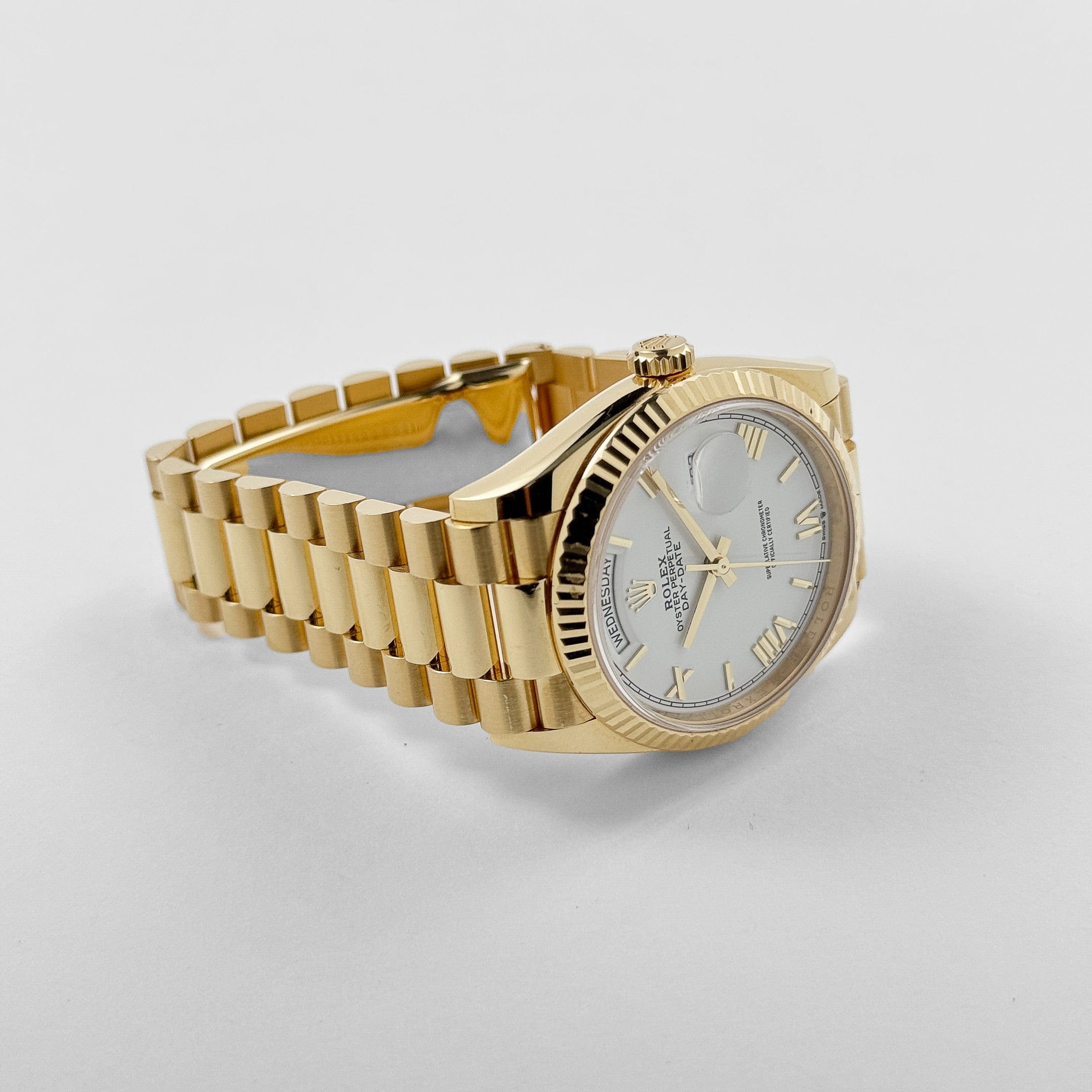Rolex Day-Date 36 128238 Yellow Gold White Roman Numerals Dial (2024)