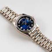 Rolex Day-Date 36 128239 White Gold Blue Ombre Diamond Dial (2023)