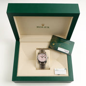 Rolex Day-Date 36 128239 White Gold Pink Opal Diamond Roman Numerals Dial (2025)