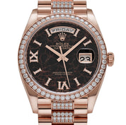Rolex Day-Date 36 128345RBR Rose Gold Eisenkiesel Diamond Dial Diamond Bezel (2022)
