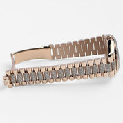 Rolex Day-Date 36 128345RBR Rose Gold Eisenkiesel Diamond Dial Diamond Bezel (2022)