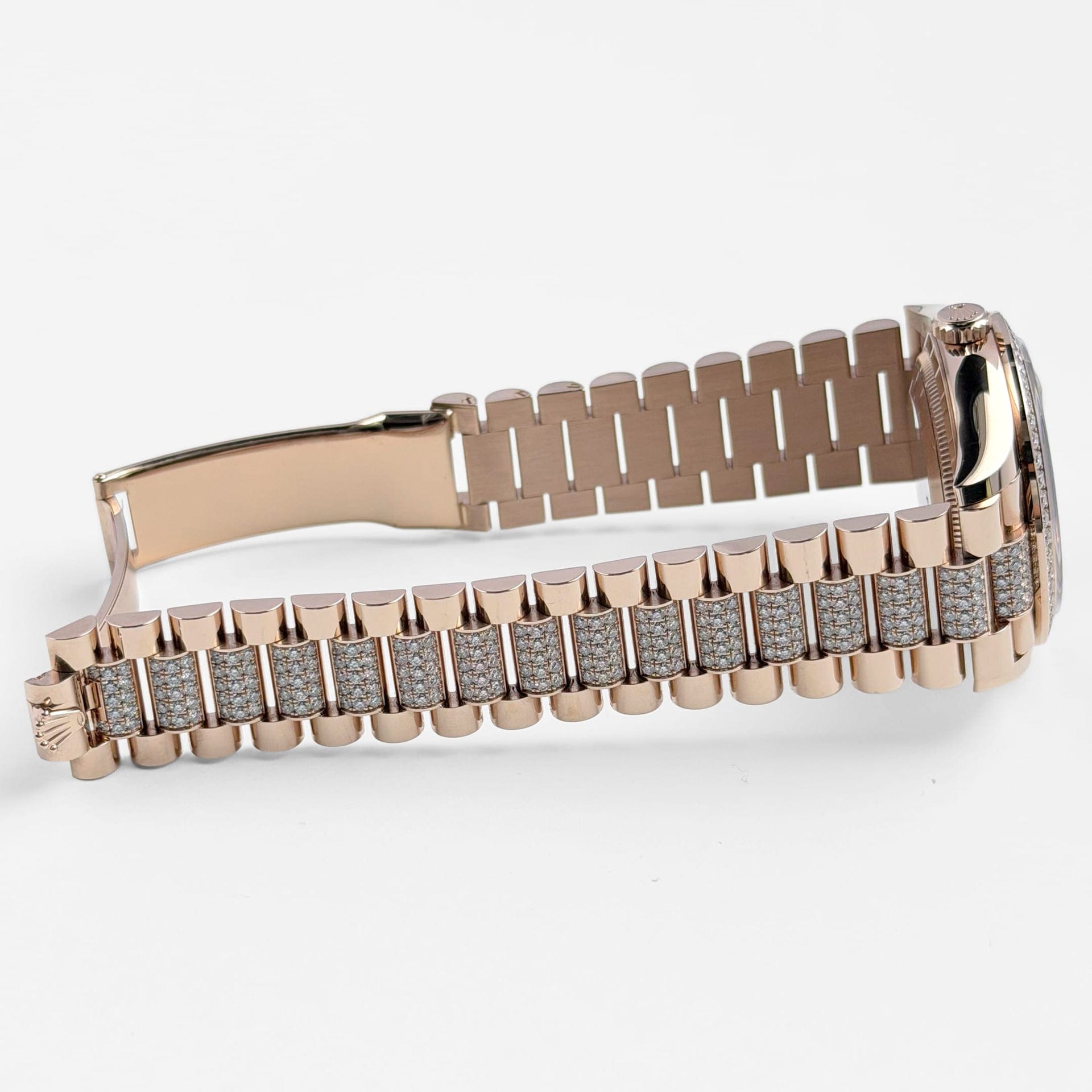 Rolex Day-Date 36 128345RBR Rose Gold Eisenkiesel Diamond Dial Diamond Bezel (2022)