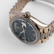 Rolex Day-Date 36 128345RBR Rose Gold Eisenkiesel Diamond Dial Diamond Bezel (2022)