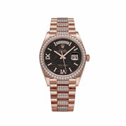 Rolex Day-Date 36 128345RBR Rose Gold Eisenkiesel Diamond Dial Diamond Bezel (2022)