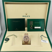Rolex Day-Date 36 128345RBR Rose Gold Rainbow Diamond Pave Dial Diamond Bezel (2025)