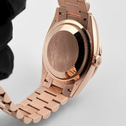 Rolex Day-Date 36 128345RBR Rose Gold Rainbow Diamond Pave Dial Diamond Bezel (2025)