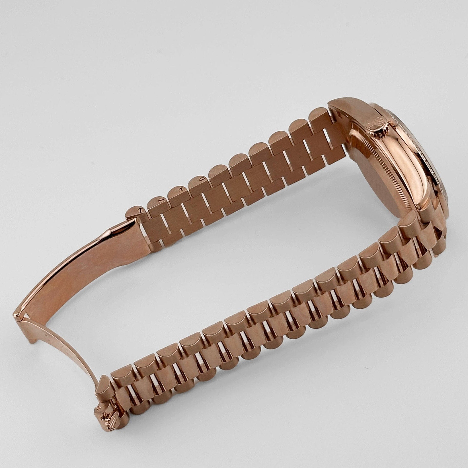 Rolex Day-Date 128345RBR Rose Gold Mother of Pearl Diamond Bezel (2025)