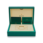 Rolex Day-Date 36 128398TBR Yellow Gold Carnelian Diamond Roman Numerals Dial Diamond Bezel
