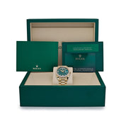 Rolex Day-Date 36 128348RBR Yellow Gold Green Malachite Dial Diamond Bezel (2021)