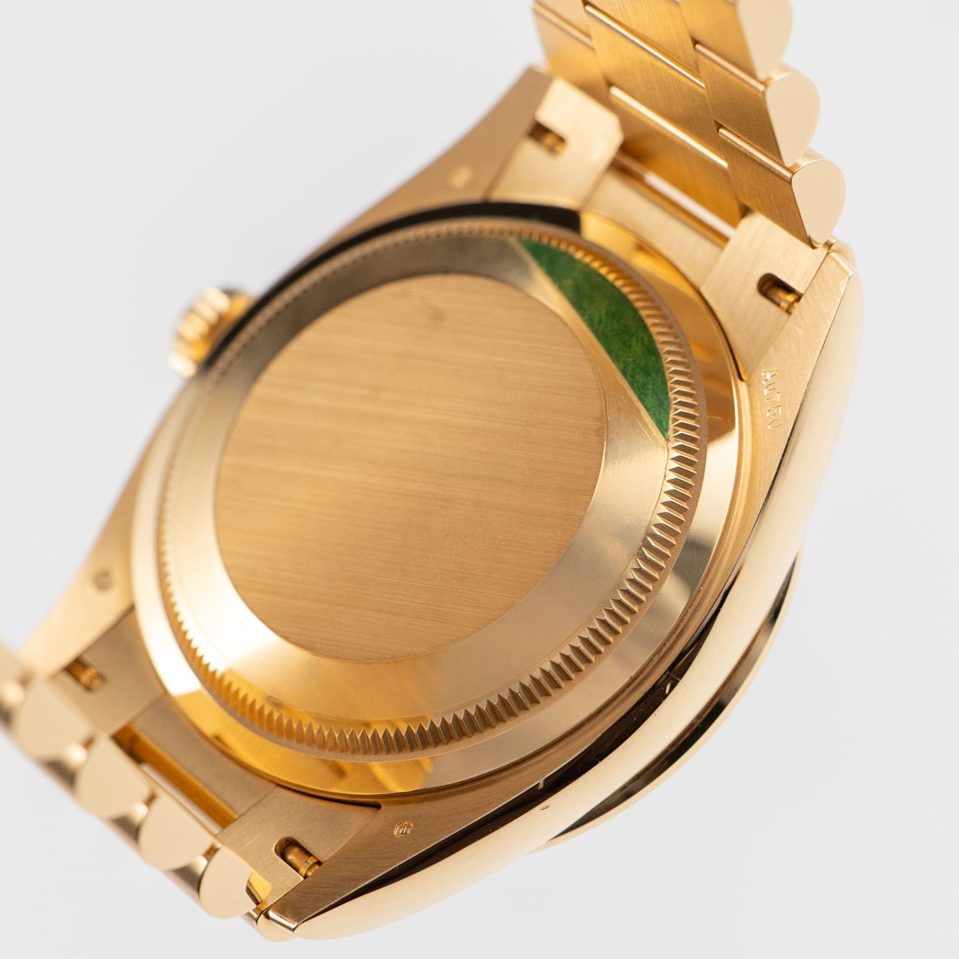 Rolex Day-Date 36 128348RBR Yellow Gold Green Malachite Dial Diamond Bezel (2021)
