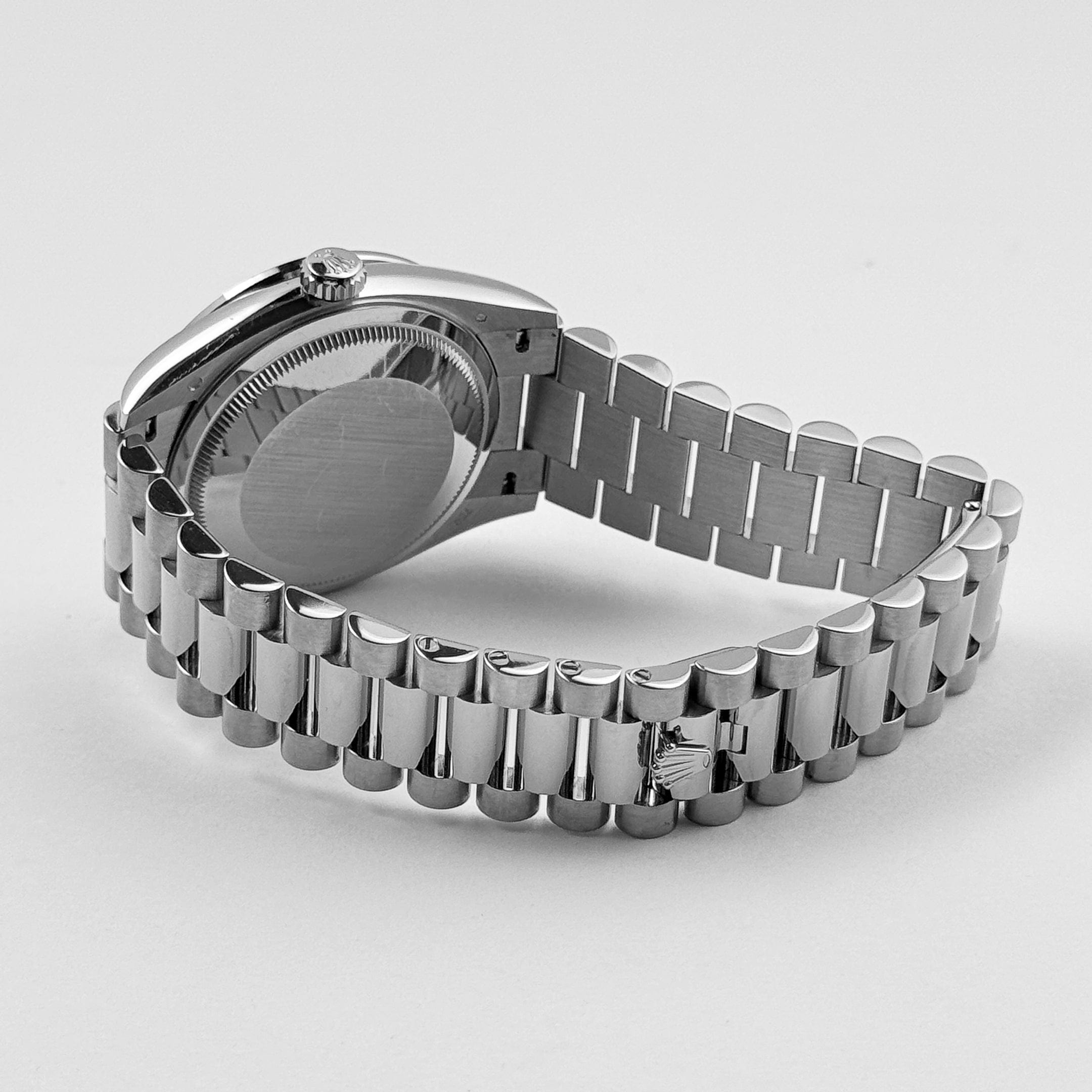 Rolex Day-Date 36 128349RBR White Gold Diamond Bezel Pink Diamond Dial (2020)