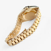Rolex Day-Date 36 128398TBR Yellow Gold Carnelian Diamond Dial Diamond Bezel President (2025)