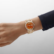 Rolex Day-Date 36 128398TBR Yellow Gold Carnelian Diamond Dial Diamond Bezel President (2025)