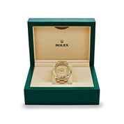 Luxury Watch Rolex Day-Date 36 Yellow Gold Champagne Dial 128238 Wrist Aficionado