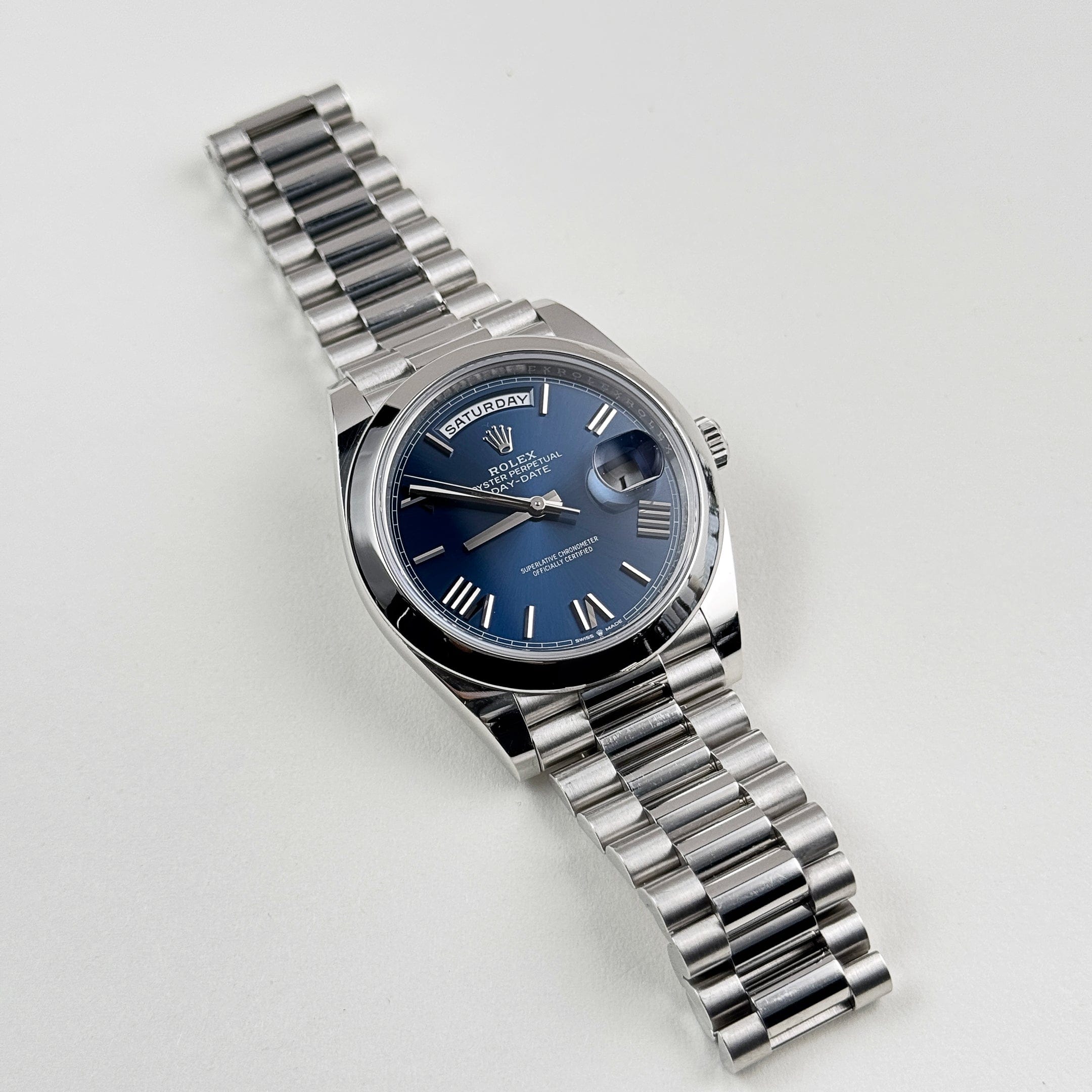 Rolex Day-Date 40 228206 Platinum Blue Dial (2022)