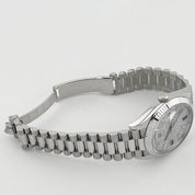 Rolex Day-Date 40 228236 Platinum Diamond Sapphire Dial President (2023)