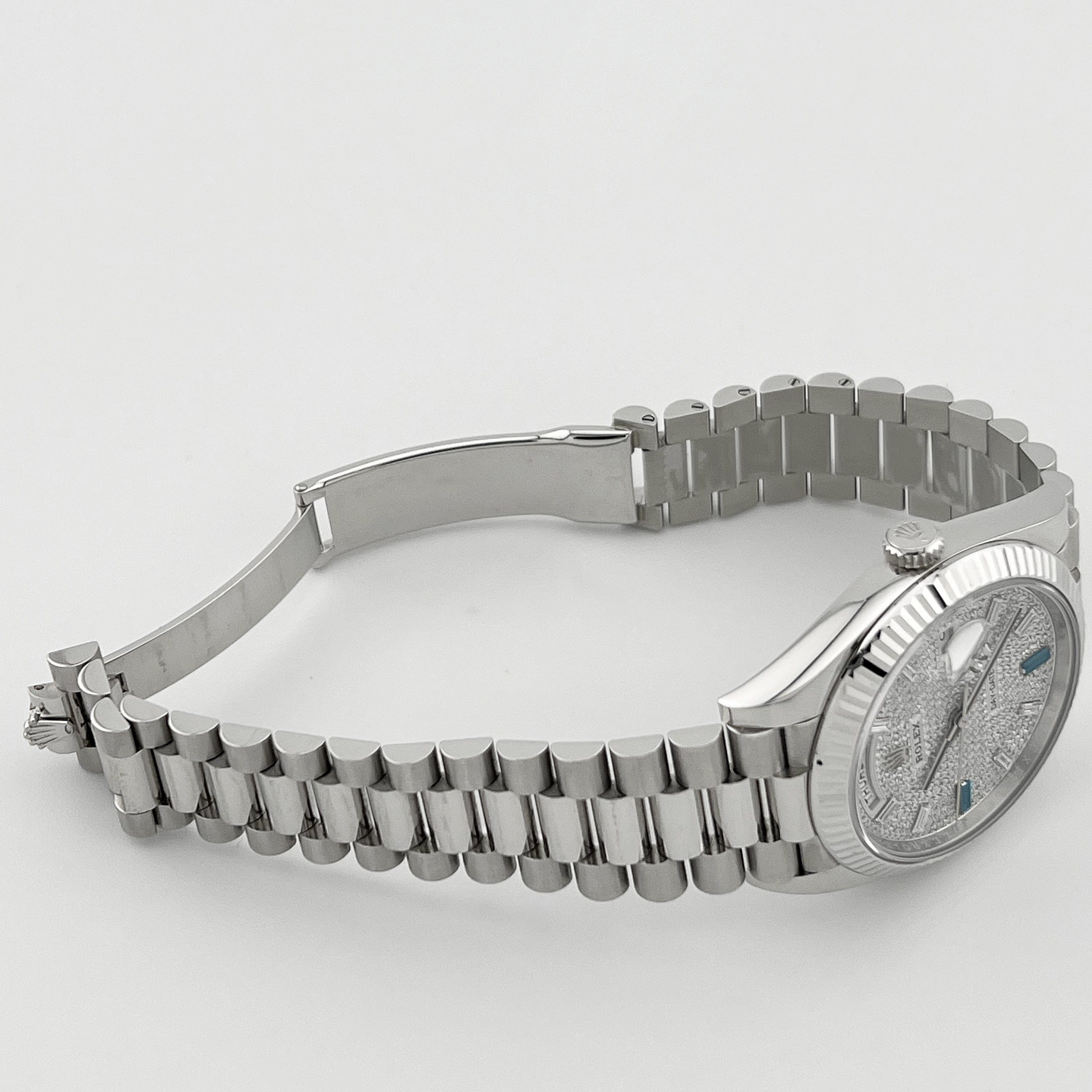 Rolex Day-Date 40 228236 Platinum Diamond Sapphire Dial President (2023)