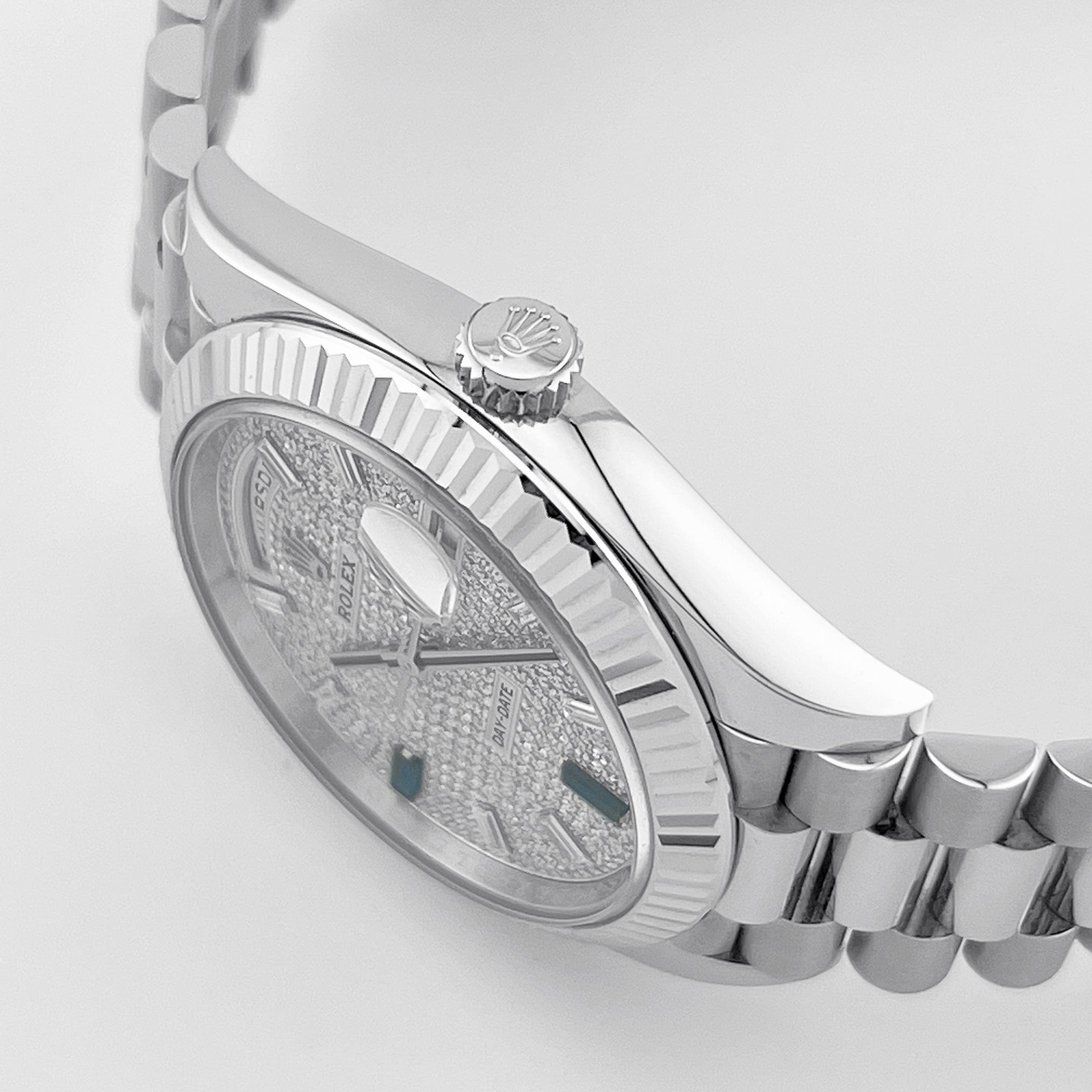 Rolex Day-Date 40 228236 Platinum Diamond Sapphire Dial President (2023)