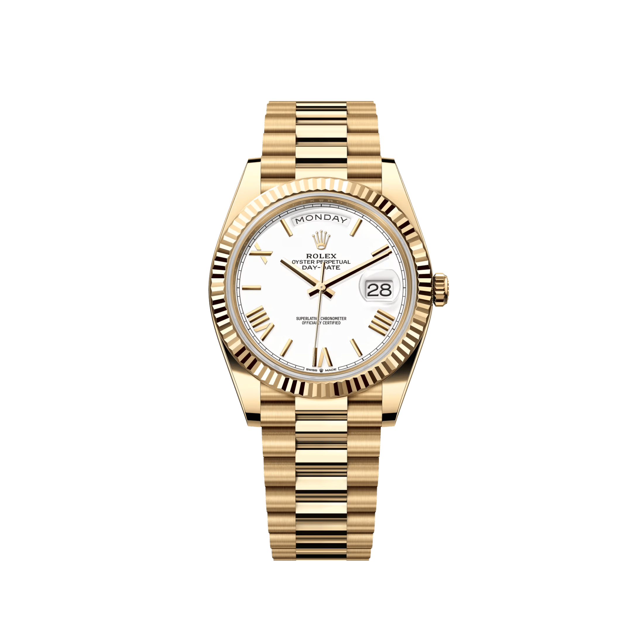 Rolex Day-Date 40 228238 Yellow Gold White Roman Numerals Dial (2025)