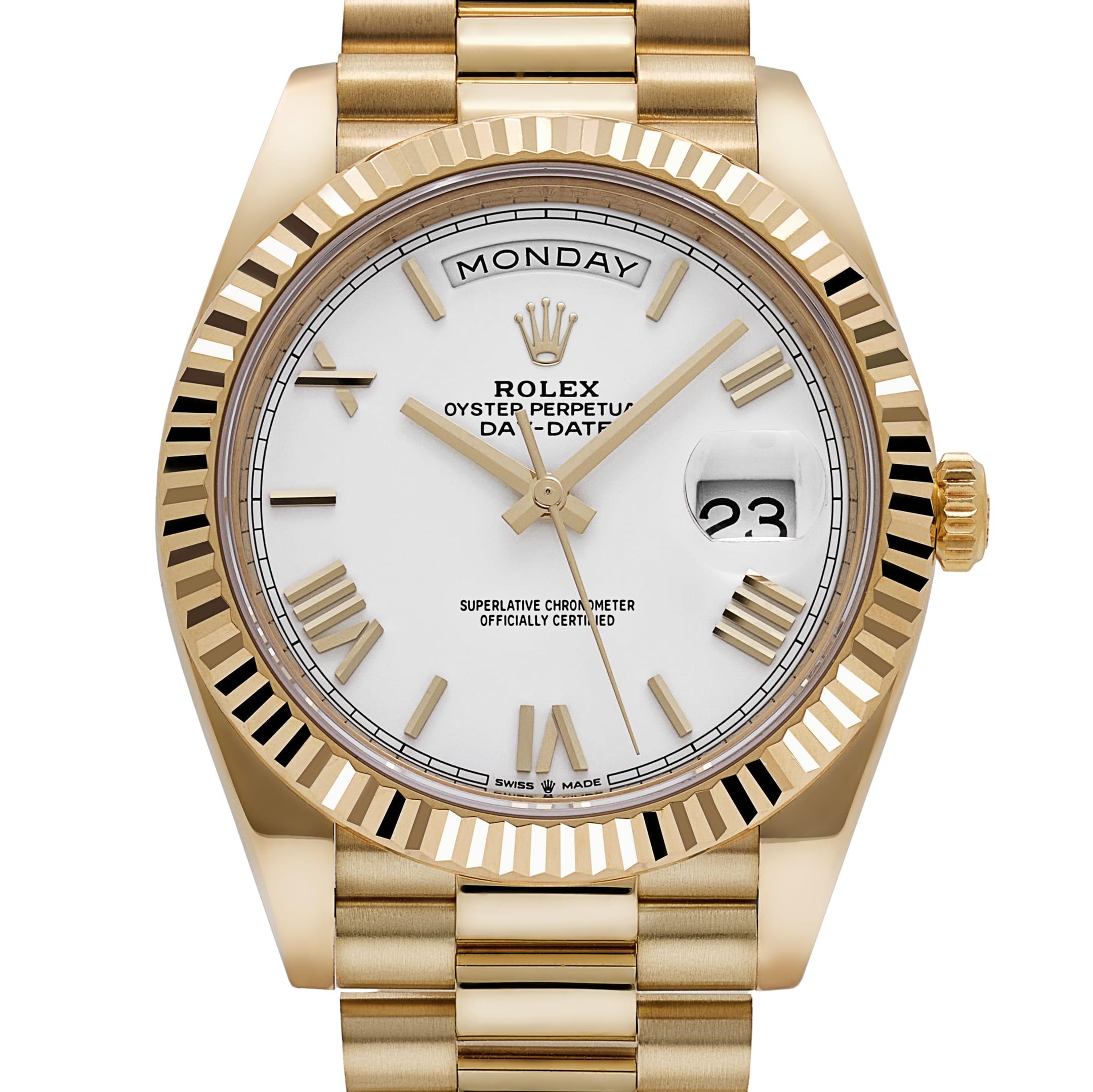 Rolex Day-Date 40 228238 Yellow Gold White Roman Numerals Dial (2021)