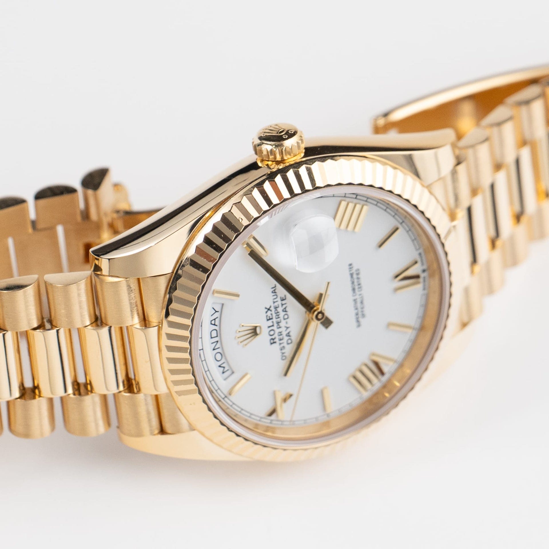Rolex Day-Date 40 228238 Yellow Gold White Roman Numerals Dial (2021)