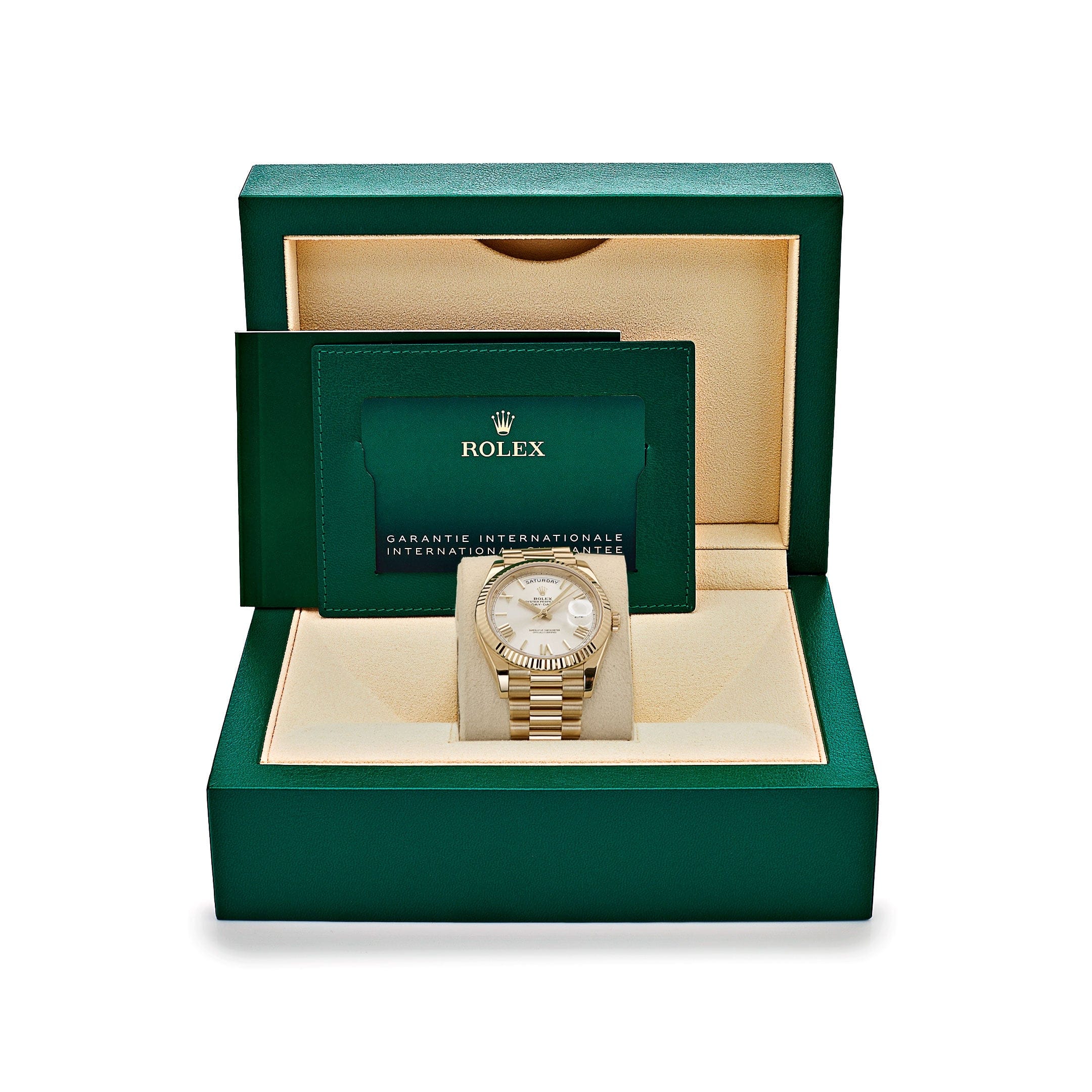 Rolex Day-Date 40 228238 Yellow Gold Silver Roman Numerals Dial (2026)
