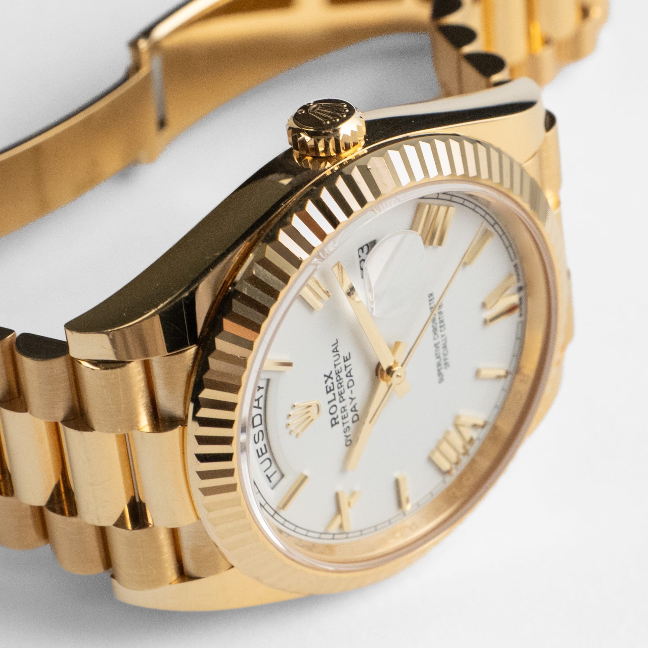 Rolex Day-Date 40 228238 Yellow Gold White Roman Numerals Dial (2025)