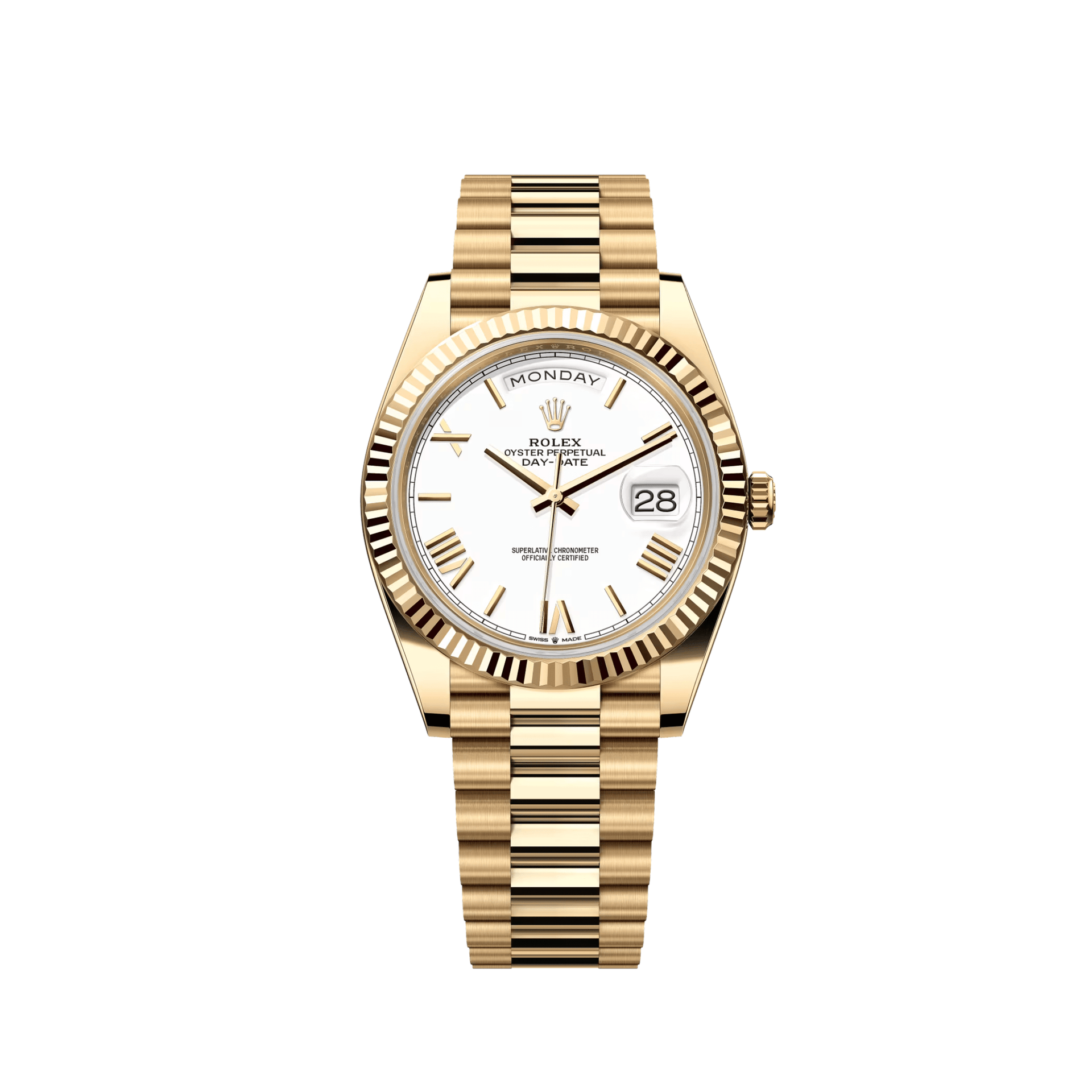 Rolex Day-Date 40 228238 Yellow Gold White Roman Numerals Dial (2019)