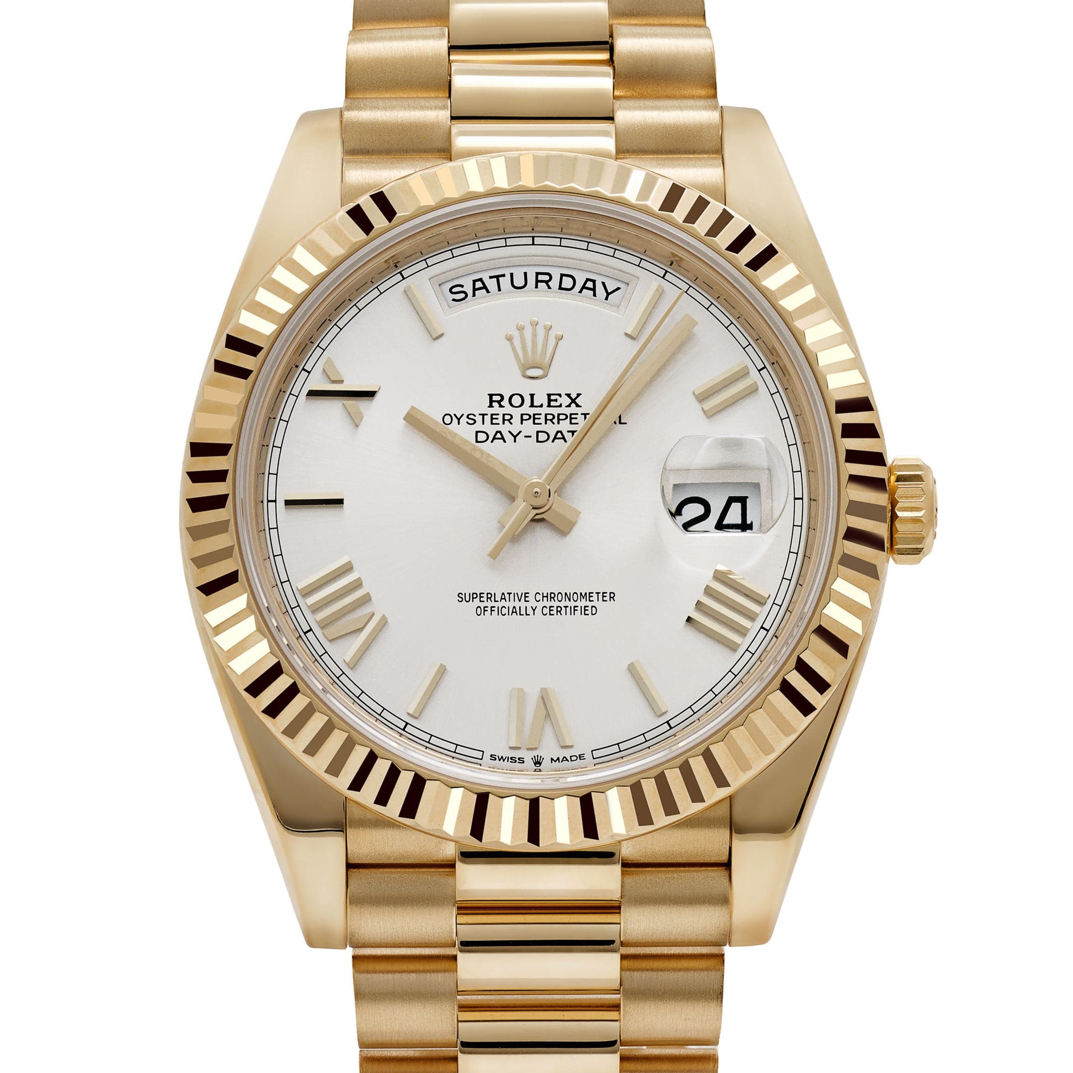 Rolex Day-Date 40 228238 Yellow Gold White Roman Numerals Dial (2025)