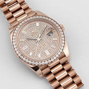Rolex Day-Date 40 228345RBR Rose Gold Diamond Dial Diamond Bezel (2024)