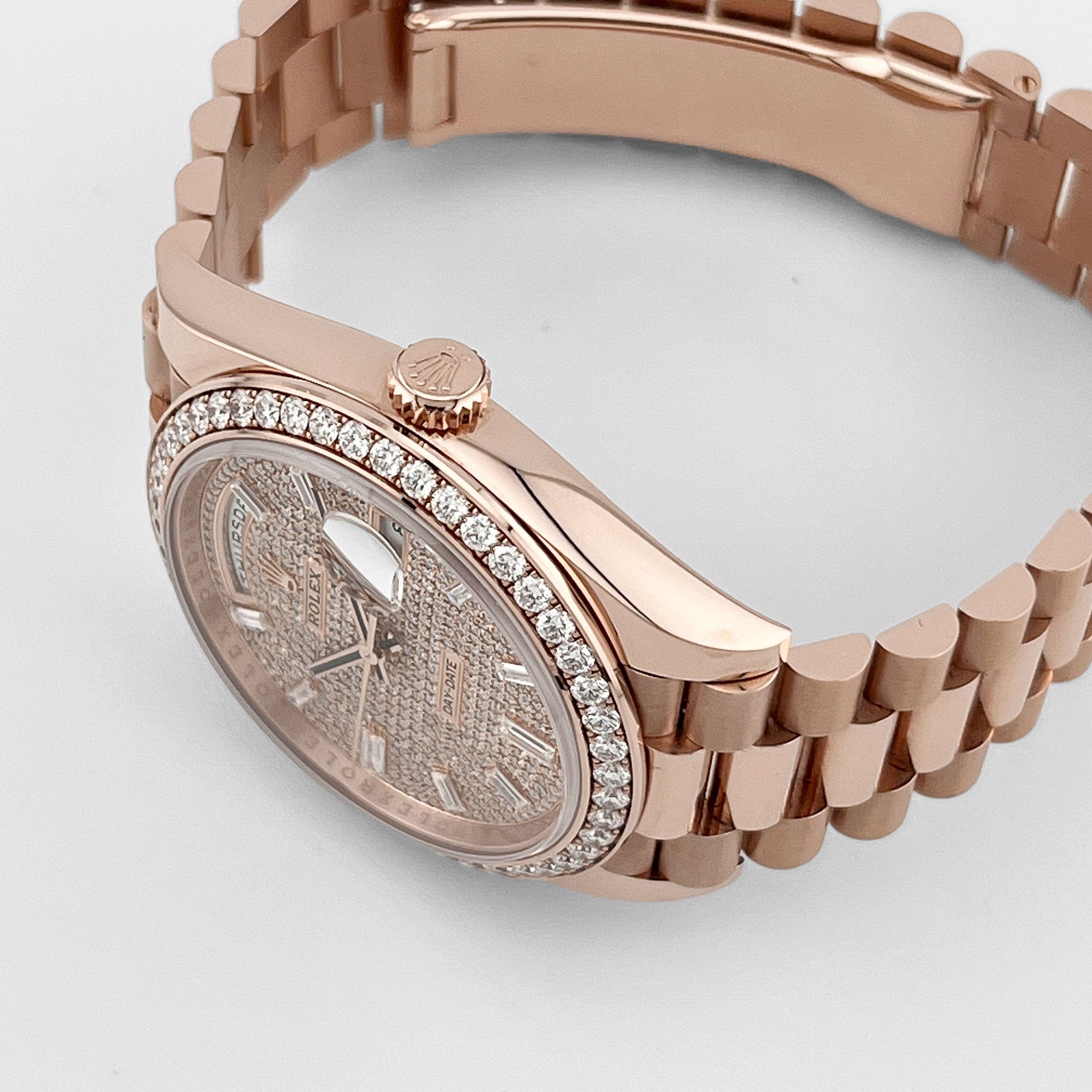 Rolex Day-Date 40 228345RBR Rose Gold Diamond-Paved Dial Diamond Bezel President (2024)