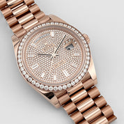 Rolex Day-Date 40 228345RBR Rose Gold Diamond-Paved Dial Diamond Bezel President (2024)
