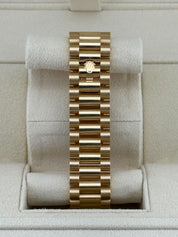 Rolex Day-Date 40 228348RBR Yellow Gold Diamond Bezel Silver Dial (2021)