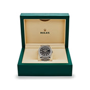 Rolex Day-Date 40 228349RBR White Gold Black Dial Diamond Bezel (2021)