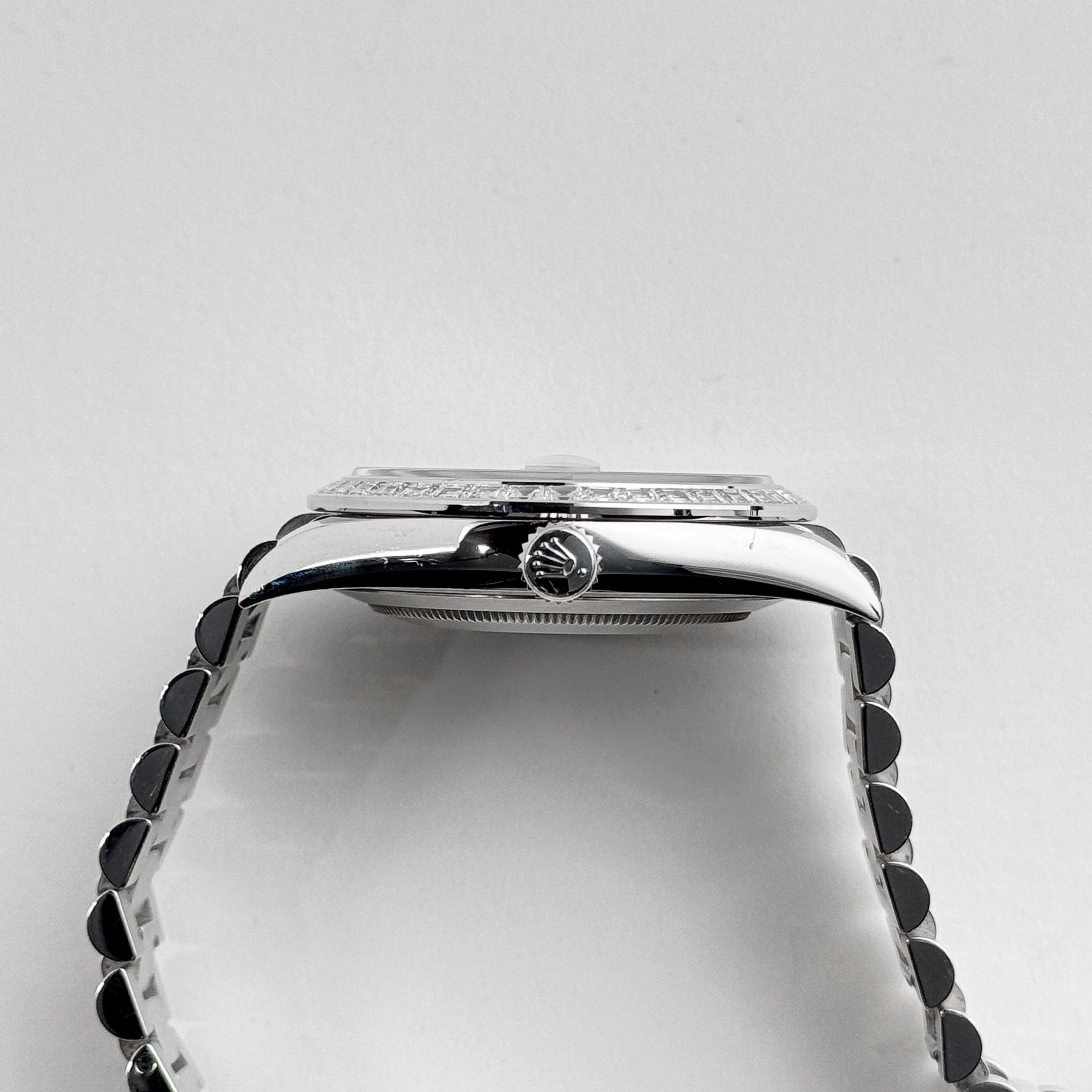 Rolex Day-Date 40 228396TBR Platinum Diamond Bezel Ice Blue Diamond Dial (2017)