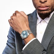 Rolex Day-Date 40 228396TBR Platinum Diamond Bezel Ice Blue Diamond Dial (2017)