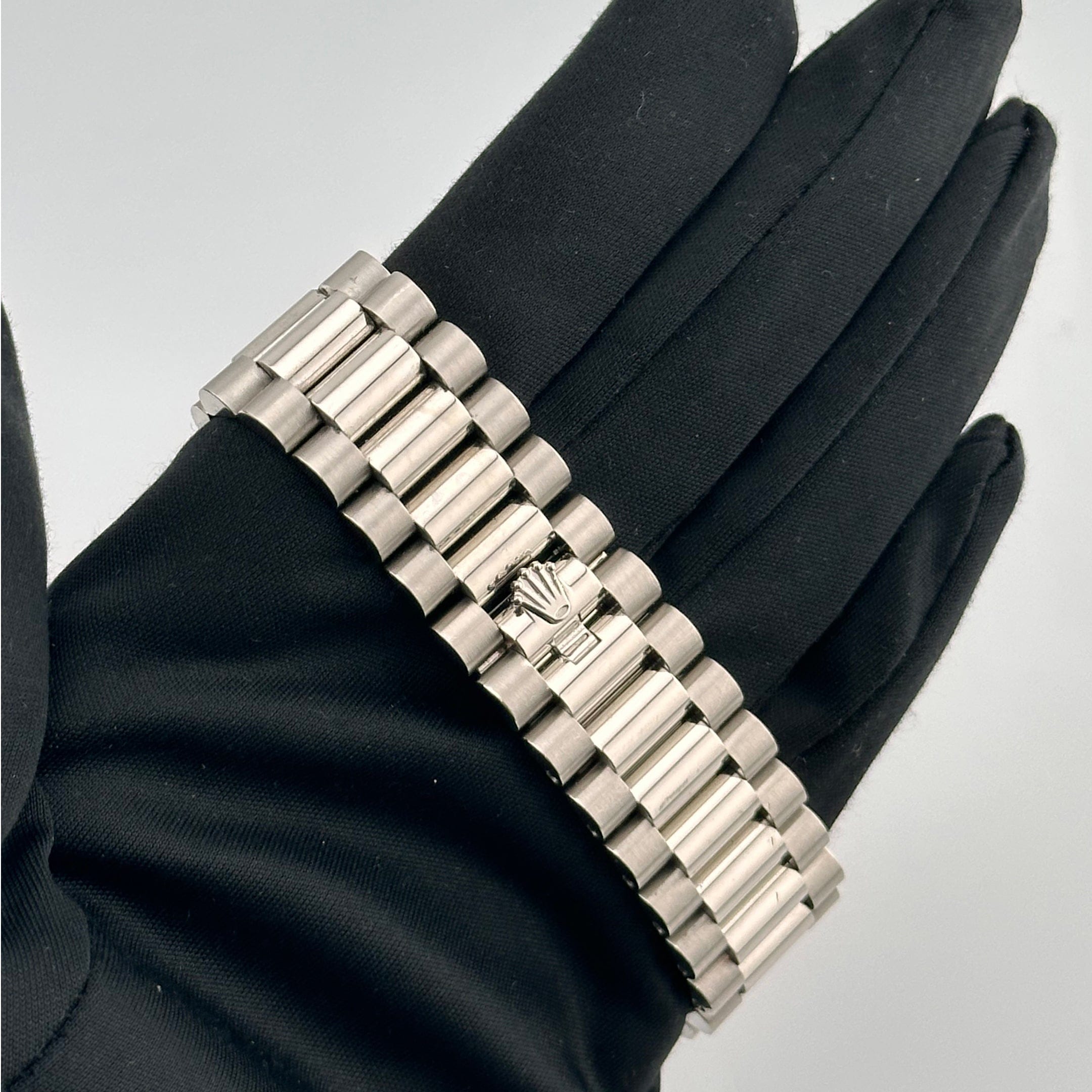Rolex Day-Date 40 228396TBR Platinum Turquoise Stone Diamond Baguette Dial and Bezel