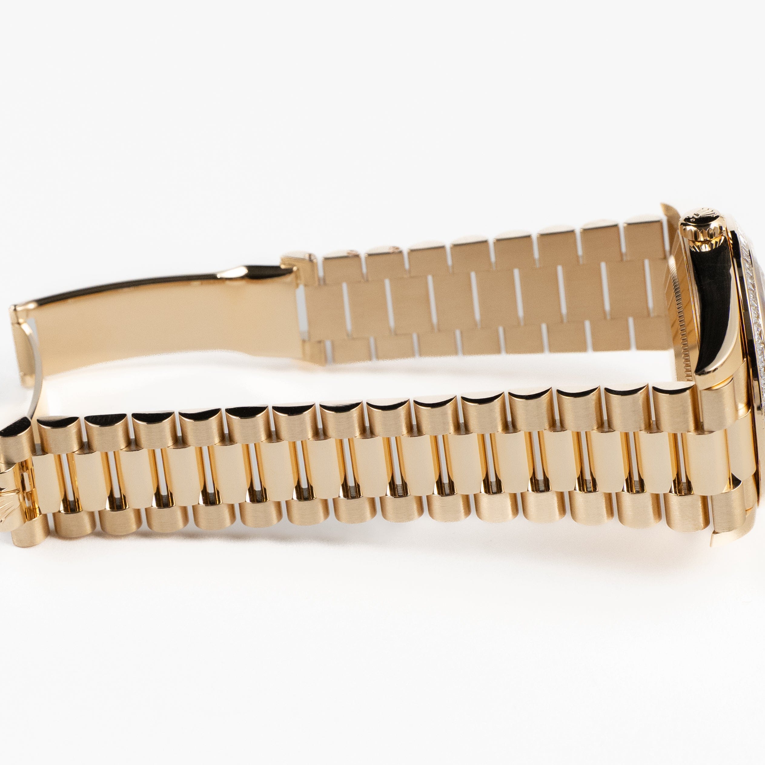 Rolex Day-Date 40 228398TBR Yellow Gold Champagne Diamond Baguette Dial and Bezel (2020)