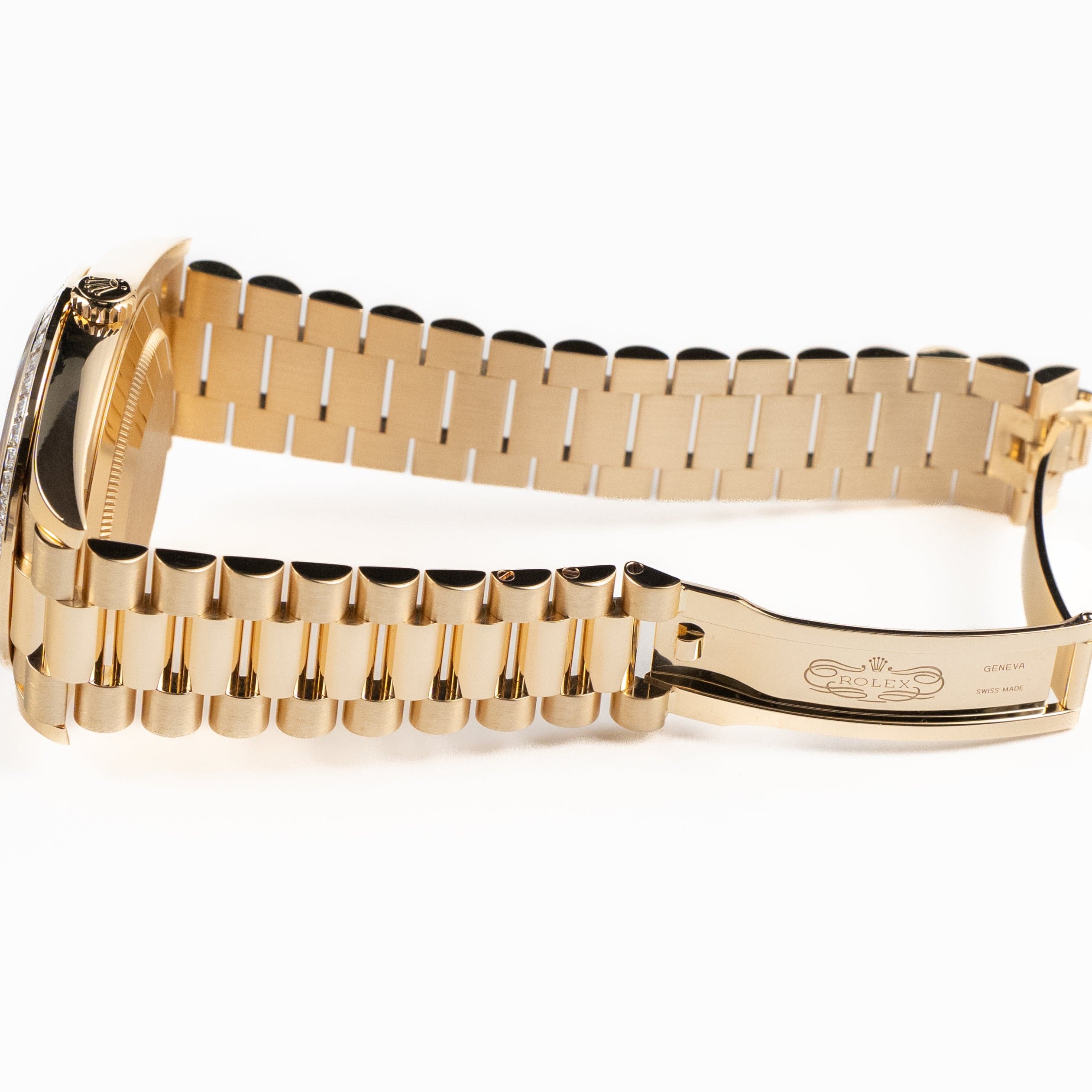 Rolex Day-Date 40 228398TBR Yellow Gold Champagne Diamond Baguette Dial and Bezel (2020)