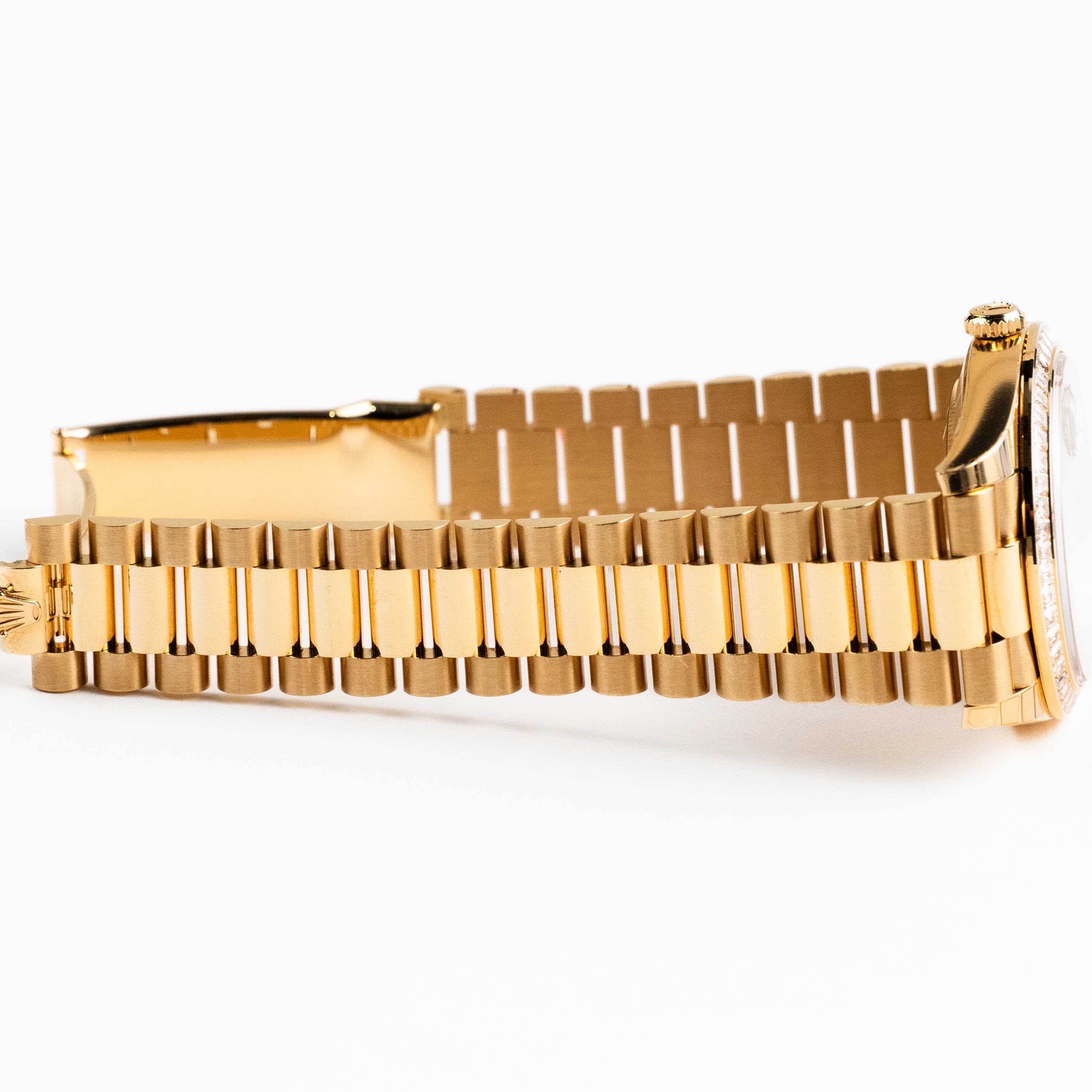 Rolex Day-Date 40 228398TBR Yellow Gold Mother of Pearl Diamond Baguette Dial and Bezel (2025)