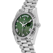Luxury Watch Rolex Day-Date 40 White Gold Olive Dial 228239 (2022) Wrist Aficionado