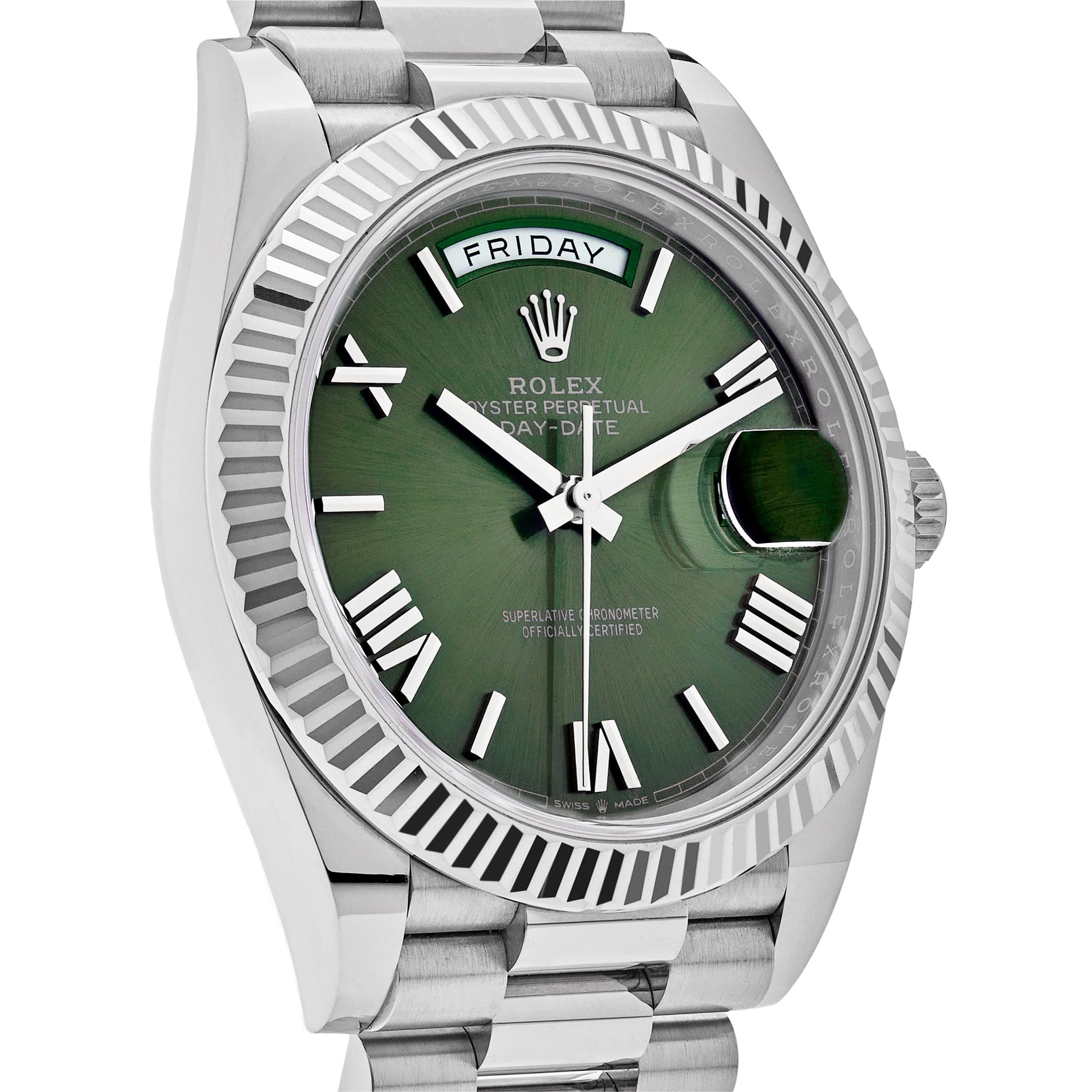 Rolex Day-Date 40 228239 White Gold Olive Dial (2020)