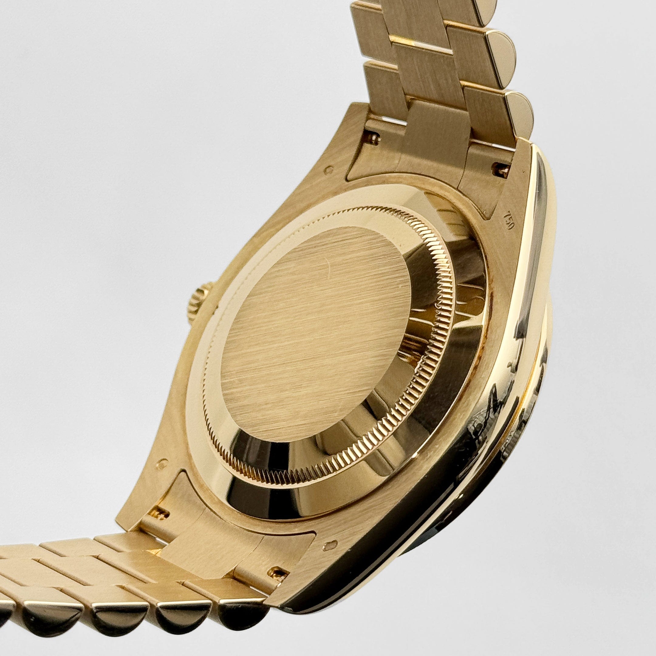 Rolex Day-Date II 218398 Yellow Gold Champagne Ruby Dial Diamond Bezel (2010)